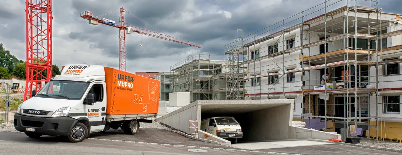 Logistik und Baustellen-Lieferservice von URFER-MÜPRO